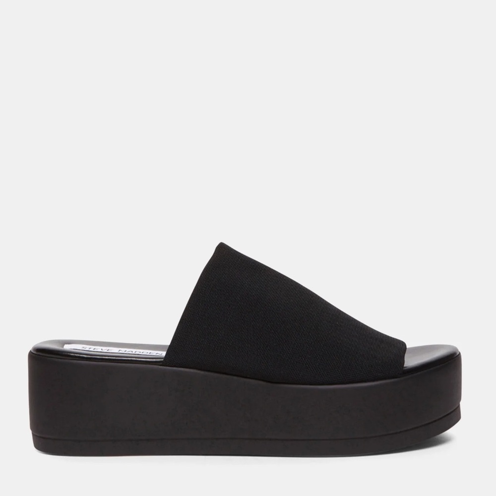 Steve Madden Black Platform Sandals